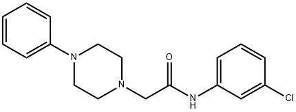 N-(3-CHLOROPHENYL)-2-(4-PHENYLPIPERAZINO)ACETAMIDE Struktur