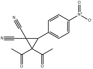 2,2-DIACETYL-3-(4-NITROPHENYL)-1,1-CYCLOPROPANEDICARBONITRILE Struktur