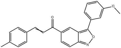 (E)-1-[3-(3-METHOXYPHENYL)-2,1-BENZISOXAZOL-5-YL]-3-(4-METHYLPHENYL)-2-PROPEN-1-ONE Struktur