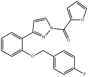 (3-(2-[(4-FLUOROBENZYL)OXY]PHENYL)-1H-PYRAZOL-1-YL)(2-FURYL)METHANONE Struktur