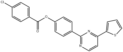 4-[4-(2-THIENYL)-2-PYRIMIDINYL]PHENYL 4-CHLOROBENZENECARBOXYLATE Struktur