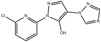 1-(6-CHLORO-2-PYRIDINYL)-4-(1H-1,2,4-TRIAZOL-1-YL)-1H-PYRAZOL-5-OL Struktur