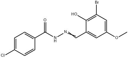 N'-[(E)-(3-BROMO-2-HYDROXY-5-METHOXYPHENYL)METHYLIDENE]-4-CHLOROBENZENECARBOHYDRAZIDE Struktur