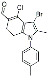 3-BROMO-4-CHLORO-2-METHYL-1-P-TOLYL-6,7-DIHYDRO-1H-INDOLE-5-CARBALDEHYDE Struktur