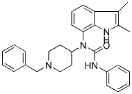 N-(1-BENZYLPIPERIDIN-4-YL)-N-(2,3-DIMETHYL-1H-INDOL-7-YL)-N'-PHENYLUREA Struktur