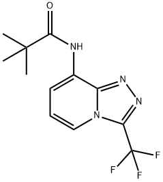 2,2-DIMETHYL-N-[3-(TRIFLUOROMETHYL)[1,2,4]TRIAZOLO[4,3-A]PYRIDIN-8-YL]PROPANAMIDE Struktur