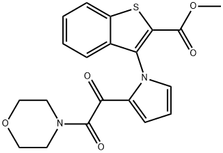 METHYL 3-[2-(2-MORPHOLINO-2-OXOACETYL)-1H-PYRROL-1-YL]-1-BENZOTHIOPHENE-2-CARBOXYLATE Struktur