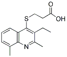 3-(3-ETHYL-2,8-DIMETHYL-QUINOLIN-4-YLSULFANYL)-PROPIONIC ACID Struktur