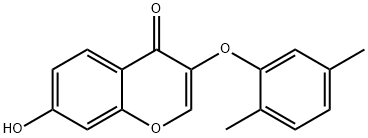 3-(2,5-DIMETHYL-PHENOXY)-7-HYDROXY-CHROMEN-4-ONE Struktur