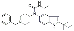 N-(1-BENZYLPIPERIDIN-4-YL)-N-[2-(1,1-DIMETHYLPROPYL)-1H-INDOL-5-YL]-N'ETHYLUREA Struktur