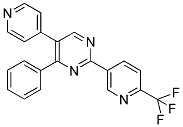 4-PHENYL-5-(PYRIDIN-4-YL)-2-(6-(TRIFLUOROMETHYL)PYRIDIN-3-YL)PYRIMIDINE Struktur