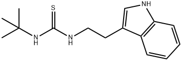 ((TERT-BUTYL)AMINO)((2-INDOL-3-YLETHYL)AMINO)METHANE-1-THIONE Struktur