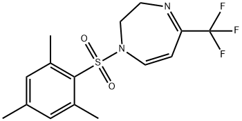 1-(MESITYLSULFONYL)-5-(TRIFLUOROMETHYL)-2,3-DIHYDRO-1H-1,4-DIAZEPINE Struktur