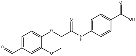 4-([(4-FORMYL-2-METHOXYPHENOXY)ACETYL]AMINO)BENZOIC ACID Struktur