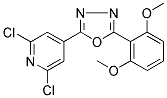 2,6-DICHLORO-4-[5-(2,6-DIMETHOXYPHENYL)-1,3,4-OXADIAZOL-2-YL]PYRIDINE Struktur