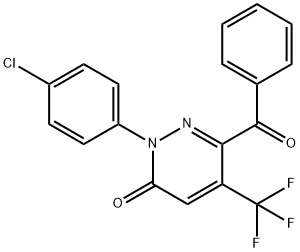 6-BENZOYL-2-(4-CHLOROPHENYL)-5-(TRIFLUOROMETHYL)-3(2H)-PYRIDAZINONE Struktur