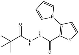 N'-(2,2-DIMETHYLPROPANOYL)-3-(1H-PYRROL-1-YL)-2-THIOPHENECARBOHYDRAZIDE Struktur