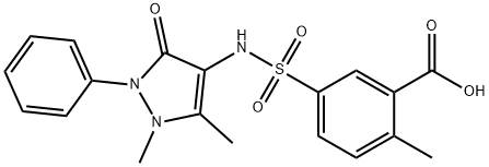 5-(1,5-DIMETHYL-3-OXO-2-PHENYL-2,3-DIHYDRO-1H-PYRAZOL-4-YLSULFAMOYL)-2-METHYL-BENZOIC ACID Struktur