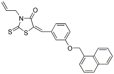 (5E)-3-ALLYL-5-[3-(1-NAPHTHYLMETHOXY)BENZYLIDENE]-2-THIOXO-1,3-THIAZOLIDIN-4-ONE Struktur