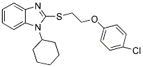 2-([2-(4-CHLOROPHENOXY)ETHYL]THIO)-1-CYCLOHEXYL-1H-BENZIMIDAZOLE Struktur