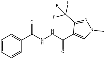 N'-BENZOYL-1-METHYL-3-(TRIFLUOROMETHYL)-1H-PYRAZOLE-4-CARBOHYDRAZIDE Struktur