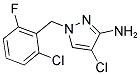 4-CHLORO-1-(2-CHLORO-6-FLUORO-BENZYL)-1H-PYRAZOL-3-YLAMINE Struktur