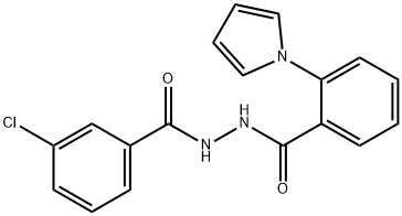 N'-(3-CHLOROBENZOYL)-2-(1H-PYRROL-1-YL)BENZENECARBOHYDRAZIDE Struktur