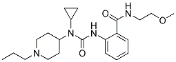 N-CYCLOPROPYL-N'-[2-(((2-METHOXYETHYL)AMINO)CARBONYL)PHENYL]-N-(1-PROPYLPIPERIDIN-4-YL)UREA Struktur