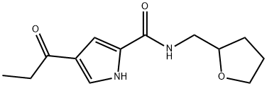 4-PROPIONYL-1H-PYRROLE-2-CARBOXYLIC ACID (TETRAHYDRO-FURAN-2-YLMETHYL)-AMIDE Struktur