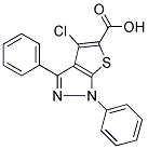 4-CHLORO-1,3-DIPHENYL-1H-THIENO[2,3-C]PYRAZOLE-5-CARBOXYLIC ACID Struktur