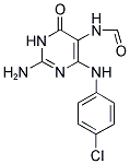 2-AMINO-4-(4-CHLOROANILINO)-6-OXO-1,6-DIHYDRO-5-PYRIMIDINYLFORMAMIDE Struktur