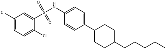 2,5-DICHLORO-N-[4-(4-PENTYLCYCLOHEXYL)PHENYL]BENZENESULFONAMIDE Struktur