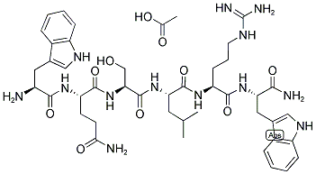 H-TYR-GLN-SER-LEU-ARG-TRP-NH2 ACETATE SALT Struktur