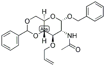 BENZYL 2-ACETAMIDO-3-O-ALLYL-4,6-O-BENZYLIDENE-2-DEOXY-A-D-GLUCOPYRANOSIDE Struktur