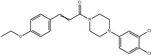 1-[4-(3,4-DICHLOROPHENYL)PIPERAZINO]-3-(4-ETHOXYPHENYL)-2-PROPEN-1-ONE Struktur