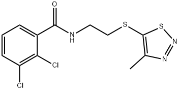 2,3-DICHLORO-N-(2-[(4-METHYL-1,2,3-THIADIAZOL-5-YL)SULFANYL]ETHYL)BENZENECARBOXAMIDE Struktur