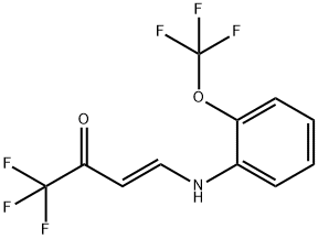 (E)-1,1,1-TRIFLUORO-4-[2-(TRIFLUOROMETHOXY)ANILINO]-3-BUTEN-2-ONE Struktur