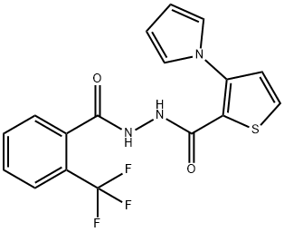 3-(1H-PYRROL-1-YL)-N'-[2-(TRIFLUOROMETHYL)BENZOYL]-2-THIOPHENECARBOHYDRAZIDE Struktur