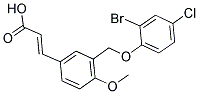 (2E)-3-(3-[(2-BROMO-4-CHLOROPHENOXY)METHYL]-4-METHOXYPHENYL)-2-PROPENOIC ACID Struktur