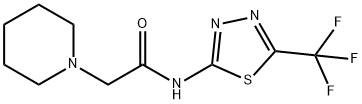 2-PIPERIDINO-N-[5-(TRIFLUOROMETHYL)-1,3,4-THIADIAZOL-2-YL]ACETAMIDE Struktur