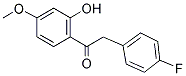 2-(4-FLUOROPHENYL)-1-(2-HYDROXY-4-METHOXYPHENYL)ETHANONE Struktur