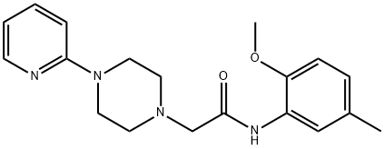 N-(2-METHOXY-5-METHYLPHENYL)-2-(4-(2-PYRIDYL)PIPERAZINYL)ETHANAMIDE Struktur