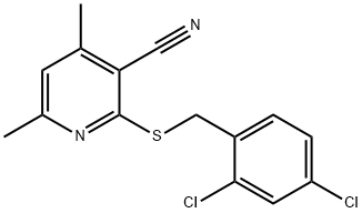 2-[(2,4-DICHLOROBENZYL)SULFANYL]-4,6-DIMETHYLNICOTINONITRILE Struktur