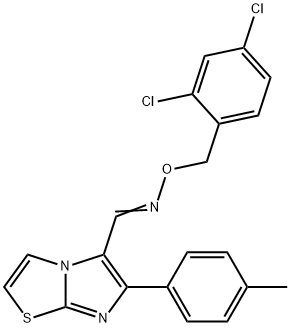 6-(4-METHYLPHENYL)IMIDAZO[2,1-B][1,3]THIAZOLE-5-CARBALDEHYDE O-(2,4-DICHLOROBENZYL)OXIME Struktur