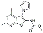 METHYL N-[4,6-DIMETHYL-3-(1H-PYRROL-1-YL)THIENO[2,3-B]PYRIDIN-2-YL]CARBAMATE Struktur