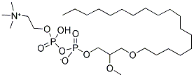 1-O-OCTADECYL-2-O-METHYL-RAC-GLYCERO-3-PHOSPHOPHOSPHONIUMCHOLINE Struktur