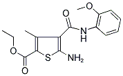 5-AMINO-4-(2-METHOXY-PHENYLCARBAMOYL)-3-METHYL-THIOPHENE-2-CARBOXYLIC ACID ETHYL ESTER Struktur