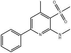 N,4-DIMETHYL-3-(METHYLSULFONYL)-6-PHENYL-2-PYRIDINAMINE Struktur