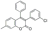 3(3'-CHLOROPHENYL)-7-METHYL-4-PHENYLCOUMARIN Struktur