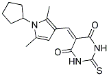 5-[(1-CYCLOPENTYL-2,5-DIMETHYL-1H-PYRROL-3-YL)METHYLENE]-2-THIOXODIHYDROPYRIMIDINE-4,6(1H,5H)-DIONE Struktur